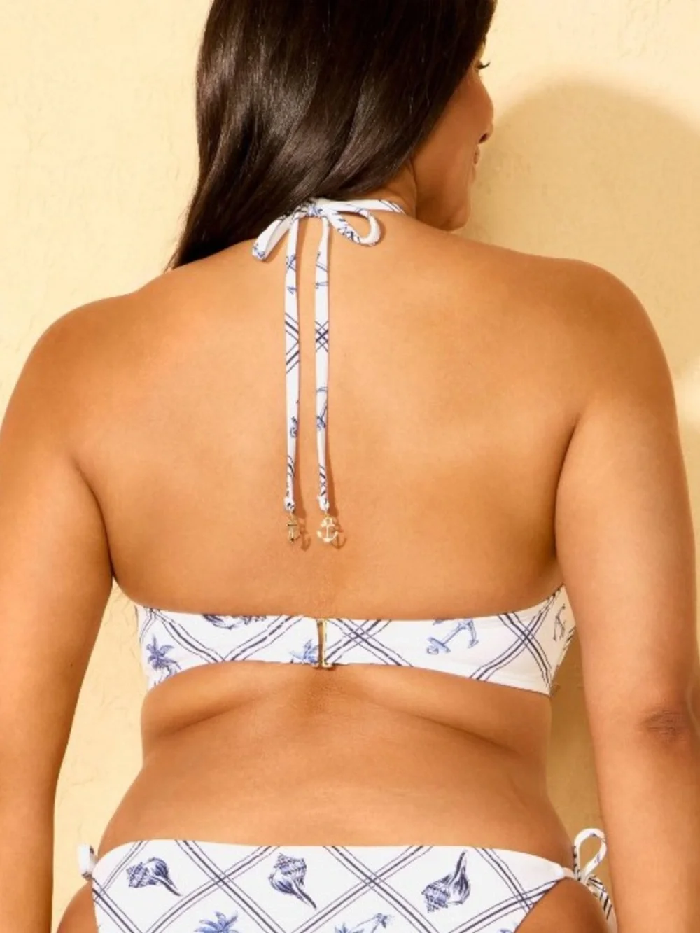 Women’s Shell Print Anker Charm Bikini Top - Picture 2 of 4